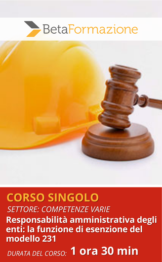 corso singolo Responsabilità amministrativa degli enti