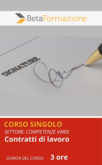 Ccorso singolo Contratti di lavoro 