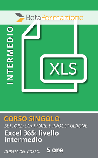 Corso Singolo Excel 365: livello intermedio - 5 ore