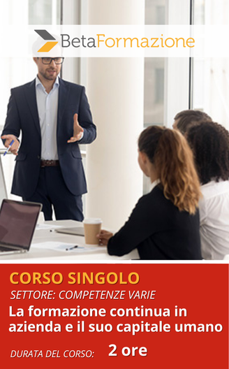 corso singolo La formazione continua in azienda e il suo capitale umano