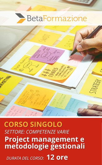 corso singolo Project management e metodologie gestionali - 12 ore