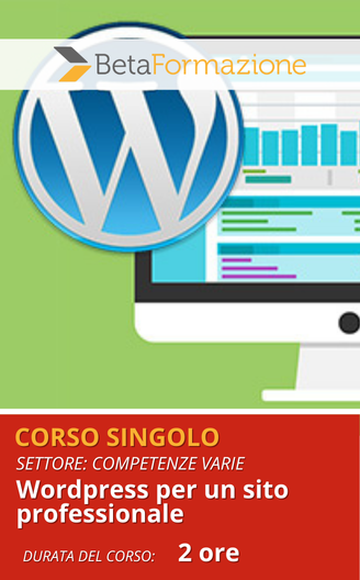 corso singolo Wordpress per un sito professionale - 2 ore