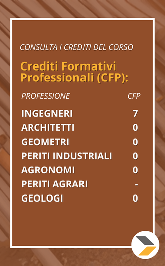 Corso singolo Strutture in calcestruzzo armato crediti formativi